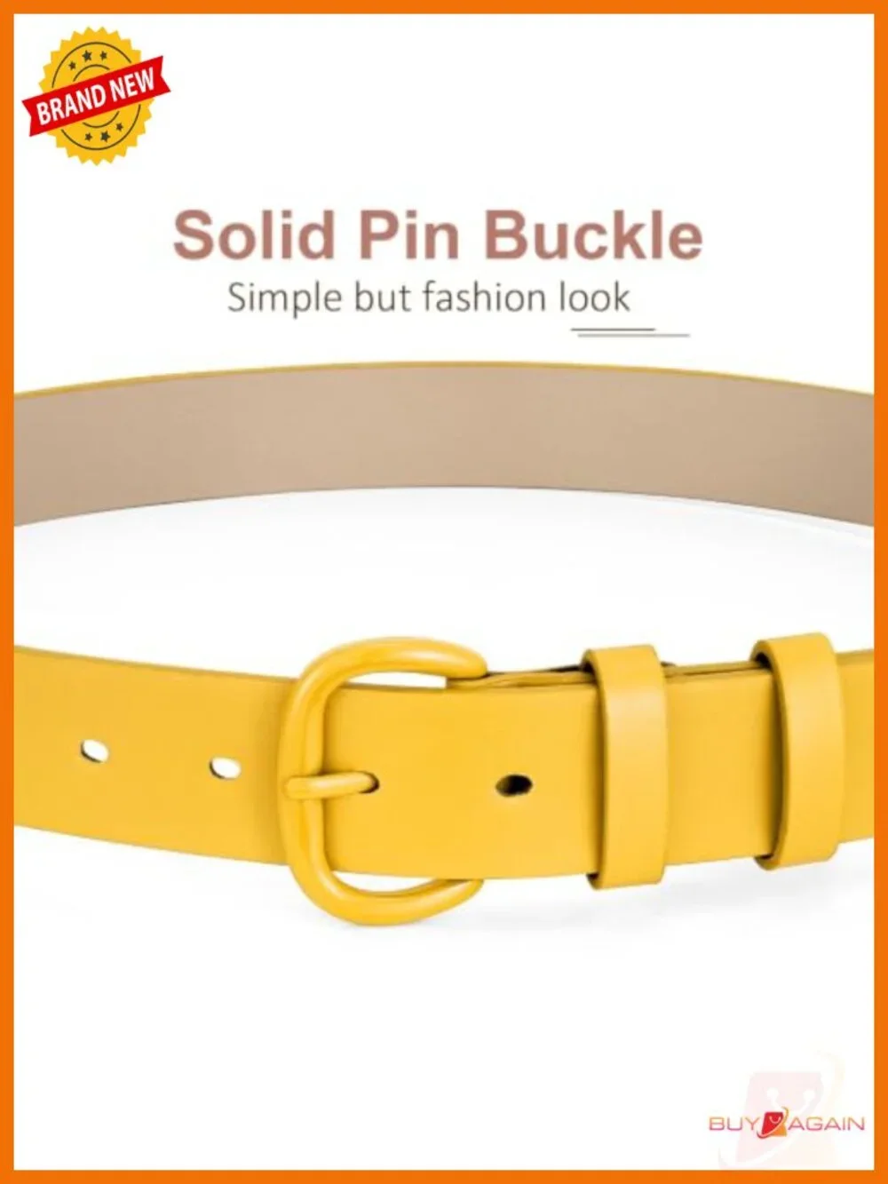 Women Leather Belt with Pin Buckle for Jeans Pants Dresses